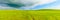 Rural panoramic background, rolling hill and green fields landscape, Tuscany, Italy.