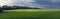 Rural panoramic landscape with before a storm condition of nature