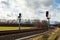 Rural railroad tracks, no catenary, with signaling system