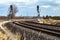 Rural railroad tracks, no catenary, with signaling system