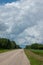 Rural Range Road and Farm Land, Saskatchewan, Canada.