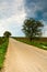 Rural road and cloudy dramatic sky