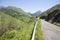 Rural road through mountains