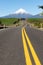 Rural road to Taranaki volcano, New Zealand