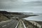 Rural road with view on Pembrokeshire coast, Uk