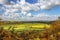 Rural scenic view of green fields, Salisbury, England