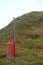 Rural Scottish Phone box in Crovie, Aberdeenshire