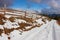 Rural Snowy Road in The Mountains