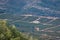 Rural Spanish area surrounded by mountains.