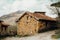 Rural stone house in a village in Asturias, Spain