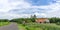 Rural suburban landscape in the highlands of basalt soil