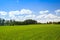 Rural summer Finnish landscape, green field