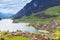 Rural Swiss landscape. Lungern lake