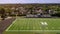 Rural town sports field aerial