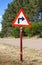 Rural turn sharp right traffic sign