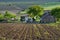 Rural view in Macin mountains area, Romania