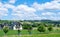 Rural views with hills and clouds