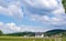 Rural views with hills and clouds