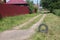 Rural views, village streets in the suburbs. Russia. Moscow region.