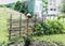 Rural wattle fence in a city landscape