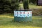 Rural well decorated with painted flowers