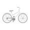 Rural women s bicycle. The vehicle of a healthy lifestyle.Different Bicycle single icon in monochrome style vector