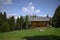 Rural wooden alpine cabin chalet in south tyrol