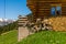 Rural wooden house in mountain. Ridanna Valley, South Tyrol, Trentino Alto Adige, Italy