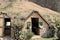 Rural wooden hut in the countryside with a garden full of plants Madeira, Portugal