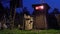 Rural wooden toilet in the back yard