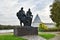 Rurik and Prophetic Oleg monument in Staraya Ladoga, Russia