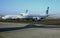 Rush hour at Phoenix Sky Harbor Airport for America West