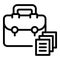 Rush job briefcase icon, outline style