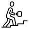 Rush job parcel delivery icon, outline style