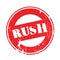 Rush rubber stamp