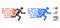 Rush Running Man Mosaic Icon of Spheric Items