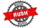 Rush stamp. rush grunge round sign.