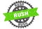 Rush stamp. rush grunge round sign.