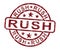 Rush Stamp Shows Speedy Urgent Delivery