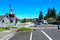 Rush time in Steilacoom. Main street in historical town