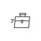 Rushed briefcase outline icon