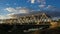 Rushing clouds over the railway bridge. time-lapse railway bridge