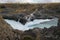 Rushing, powerful river in Iceland