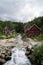 Rushing river creek running through the abandoned Kennecott Mine