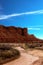 Rushing river flows by the mountain side - Lees Ferry landing, Page, AZ, USA