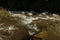 Rushing water of Heddon valley following heavy rainfall