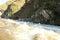 Rushing water of Heddon valley following heavy rainfall