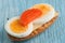 Rusk sandwich with egg and carrot