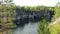 Ruskeala canyon, Karelia, Russia, lake, mountain park among the forest.