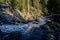 Ruskeala waterfalls on the Tomayoki river